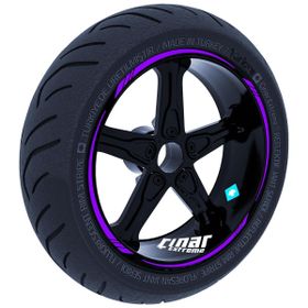 Çınar Extreme Patlıcan Moru 4 Parçalı Keskin Jant Şeridi Sticker