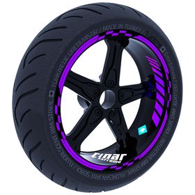 Çınar Extreme Patlıcan Moru Moto GP İç Dış Jant Şeridi Takım Sticker
