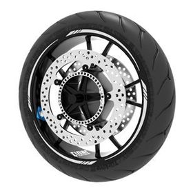 Çınar Extreme Reflektif Beyaz Gri 4 Parçalı Keskin Jant Şeridi Sticker
