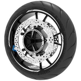 Çınar Extreme Reflektif Beyaz Gri 4 Parçalı Keskin Jant Şeridi Sticker