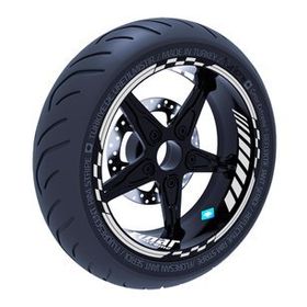 Çınar Extreme Reflektif Beyaz Gri Moto GP İç Dış Jant Şeridi Takım Sticker