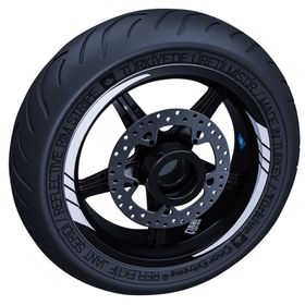 Çınar Extreme Reflektif Beyaz Gri Moto Gp İç Jant Şeridi Sticker