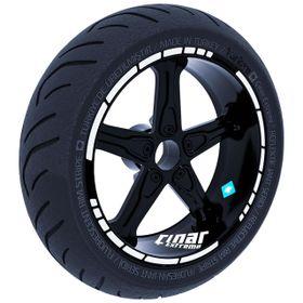 Çınar Extreme Reflektif Gri Moto GP Stili Jant Şeridi Sticker