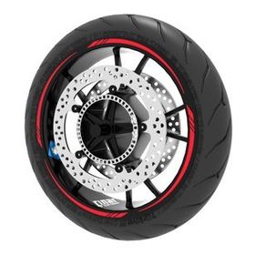 Çınar Extreme Reflektif Kırmızı 4 Parçalı Keskin Jant Şeridi Sticker