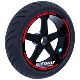 Çınar Extreme Reflektif Kırmızı Moto GP Stili Jant Şeridi Sticker