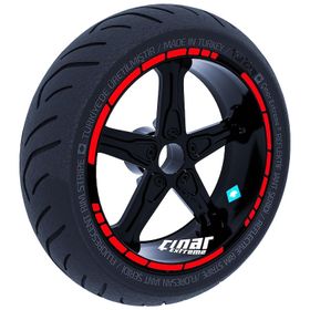 Çınar Extreme Reflektif Kırmızı Moto GP Stili Jant Şeridi Sticker