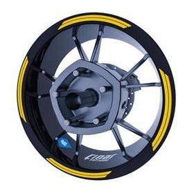 Çınar Extreme Reflektif Koyu Sarı Double Stripe Jant Şeridi Sticker