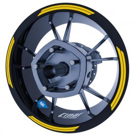 Çınar Extreme Reflektif Koyu Sarı Double Stripe Jant Şeridi Sticker
