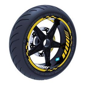 Çınar Extreme Reflektif Koyu Sarı Moto Gp İç Dış Jant Şeridi Takım Sticker