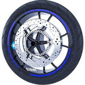 Çınar Extreme Reflektif Mavi Moto GP Stili Jant Şeridi Sticker