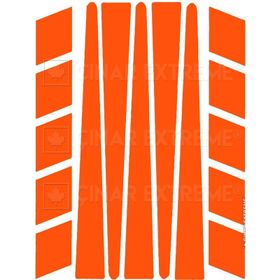 Çınar Extreme Şerit Şeklinde Floresan Turuncu Sticker