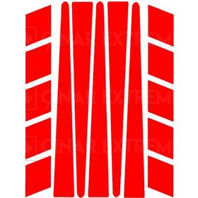 Çınar Extreme Şerit Şeklinde Reflektif Kırmızı Sticker