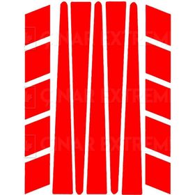 Çınar Extreme Şerit Şeklinde Reflektif Kırmızı Sticker
