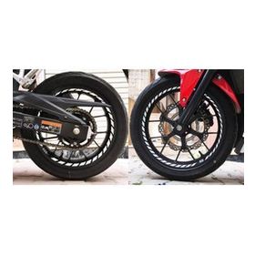 Çınar Extreme Tam Tur Reflektif Beyaz Gri Supersport İç Jant Şeridi Sticker