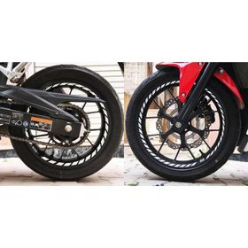 Çınar Extreme Tam Tur Reflektif Beyaz Gri Supersport İç Jant Şeridi Sticker