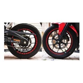 Çınar Extreme Tam Tur Reflektif Kırmızı Supersport İç Jant Şeridi Sticker