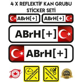 Çınar Extreme TR AB rH - Reflektif Kan Grubu Seti Sticker