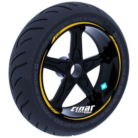 Çınar Extreme Yaldızlı Gold 4 Parçalı Keskin Jant Şeridi Sticker