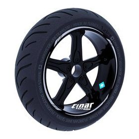 Çınar Extreme Yaldızlı Gümüş 4 Parçalı Keskin Jant Şeridi Sticker