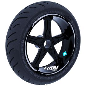 Çınar Extreme Yaldızlı Gümüş 4 Parçalı Keskin Jant Şeridi Sticker