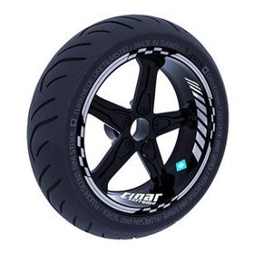 Çınar Extreme Yaldızlı Gümüş Moto GP İç Dış Jant Şeridi Takım Sticker