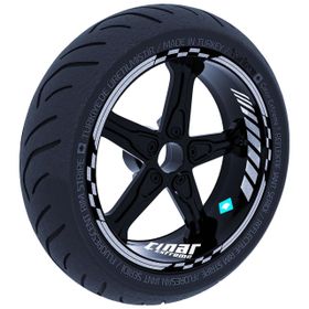 Çınar Extreme Yaldızlı Gümüş Moto GP İç Dış Jant Şeridi Takım Sticker