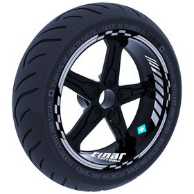 Çınar Extreme Yaldızlı Gümüş Moto GP İç Dış Jant Şeridi Takım Sticker