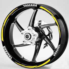 Çınar Extreme Yamaha Yazılı 3 Parçalı Floresan Sarı Yamaha MT-25 ABS Jant Şeridi Sticker