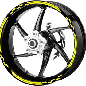 Çınar Extreme Yarış Bayraklı Floresan Sarı Jant Şeridi Sticker