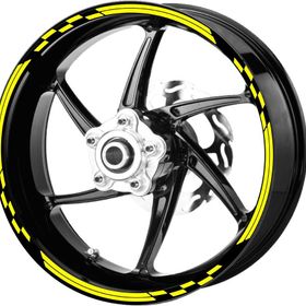 Çınar Extreme Yarış Bayraklı Floresan Sarı Jant Şeridi Sticker