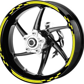 Çınar Extreme Yarış Bayraklı Floresan Sarı Jant Şeridi Sticker