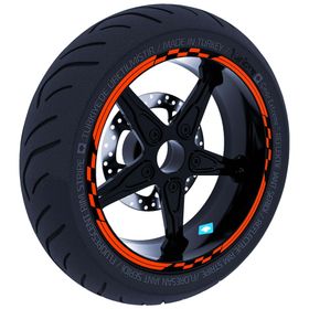 Çınar Extreme Yarış Bayraklı Floresan Turuncu Jant Şeridi Sticker