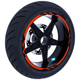 Çınar Extreme Yarış Bayraklı Floresan Turuncu Jant Şeridi Sticker