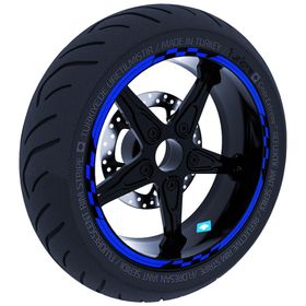 Çınar Extreme Yarış Bayraklı Reflektif Mavi Jant Şeridi Sticker