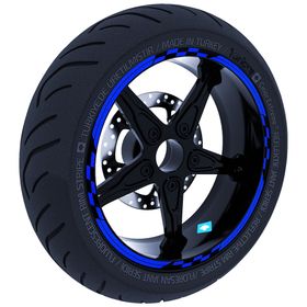 Çınar Extreme Yarış Bayraklı Reflektif Mavi Jant Şeridi Sticker