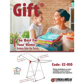 Cıngıllıoğlu CC-010 Gift Kırmızı Çamaşır Kurutmalık