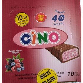 Cino 25 gr Orman Meyveli Bar Çikolata (10 adet)