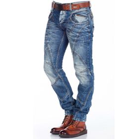 Cipo&Baxx C-0894 Kalın Dikişli Düşük Bel Erkek Kot Pantolon