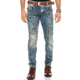 Cipo&Baxx C-0894 Kalın Dikişli Düşük Bel Erkek Kot Pantolon