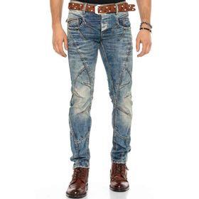 Cipo&Baxx C-0894 Kalın Dikişli Düşük Bel Erkek Kot Pantolon