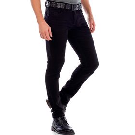 Cipo&Baxx CD319a Siyah Slim Fit Rahat Erkek Jean Kot Pantolon