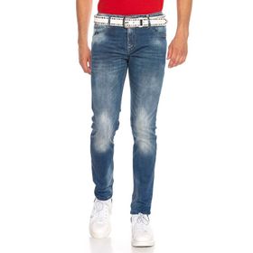 Cipo&Baxx CD319B Açık Mavi Slim Fit Dar Paçalı Erkek Kot Pantolon