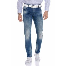Cipo&Baxx CD319B Açık Mavi Slim Fit Dar Paçalı Erkek Kot Pantolon