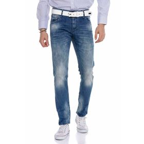 Cipo&Baxx CD319B Açık Mavi Slim Fit Dar Paçalı Erkek Kot Pantolon