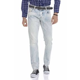 Cipo&Baxx CD319X Buz Mavisi Dar Paça Erkek Jean Kot Pantolon