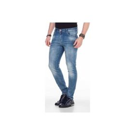Cipo&Baxx CD456 Mavi Yıkanmış Denim Basic Erkek Kot Pantolon