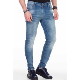 Cipo&Baxx CD456 Mavi Yıkanmış Denim Basic Erkek Kot Pantolon