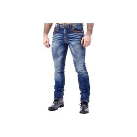 Cipo&Baxx CD483 Mavi Cepleri İşlemeli Yıkamalı Erkek Kot Pantolon