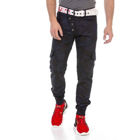 Cipo&Baxx Cd690 Mavi Kamuflaj Kadın Kot Pantolon