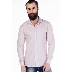 Cipo&Baxx CH119 Açık Pembe Slim Fit Spor Erkek Gömlek